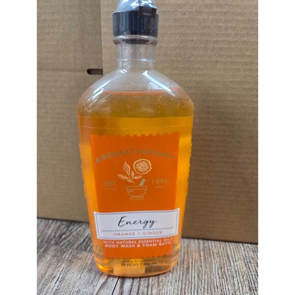 Bath + Body Works Aromatherapy ENERGY ORANGE GINGER Shower Gel 10 oz Body Wash - Picture 1 of 3